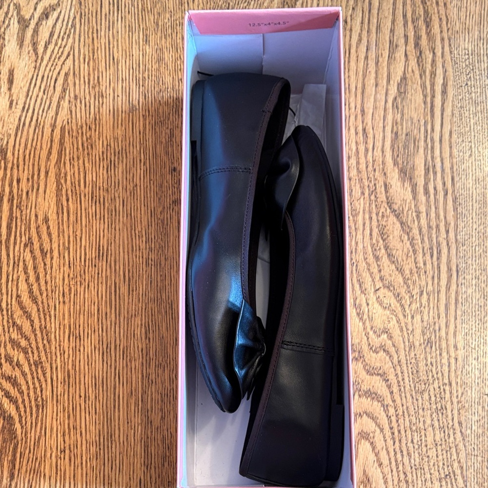 Sam & Libby Black Flats with Bow Accent - Picture 6 of 6